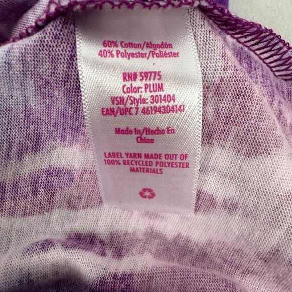 Justice Girls Size XL Tie-Dye T-Shirt Purple & Pink Short Sleeve - Picture 4 of 6